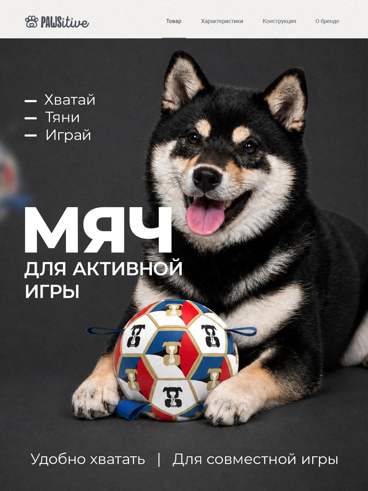 Игрушка для собак мяч / Игрушка для животных сфера интерактивная для собак мелких, средних и крупных пород