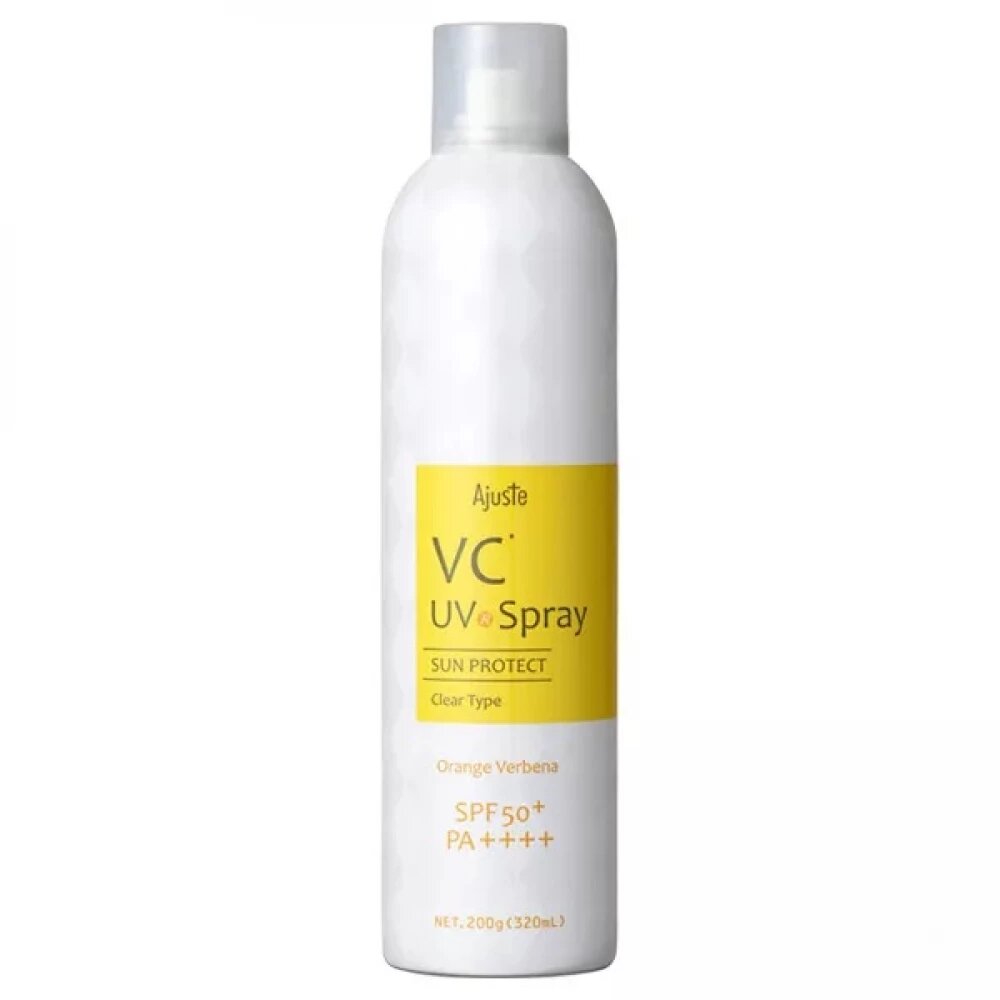 Ajuste (Ажустье) Солнцезащитный спрей с витамином C UV Spray Sun Protect Clear Type SPF 50/PA++++, 200 г