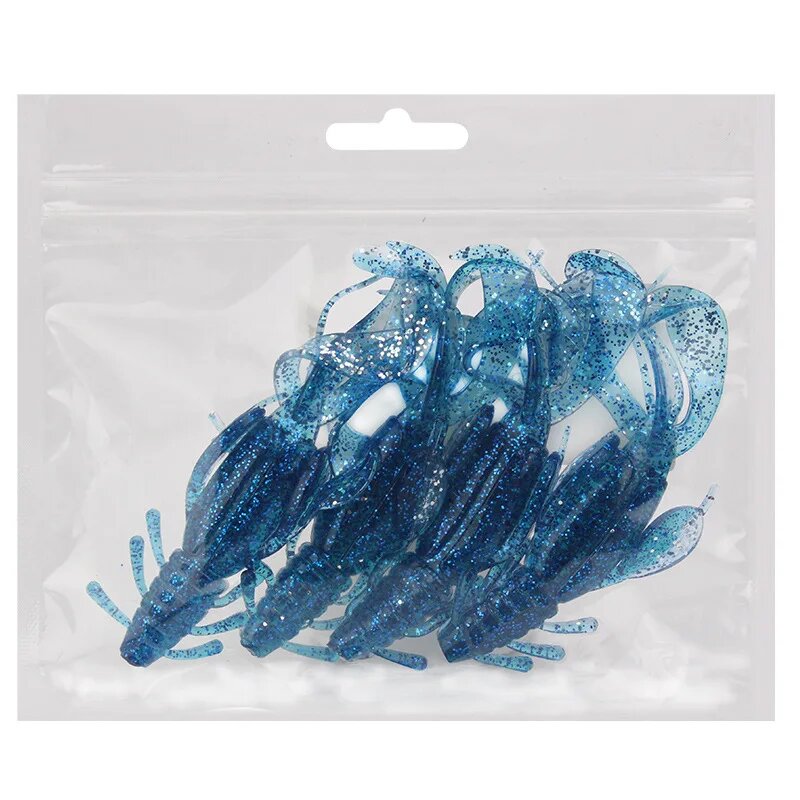WEIHEFISHING мягкие приманки креветки 4 шт Синий, Color7