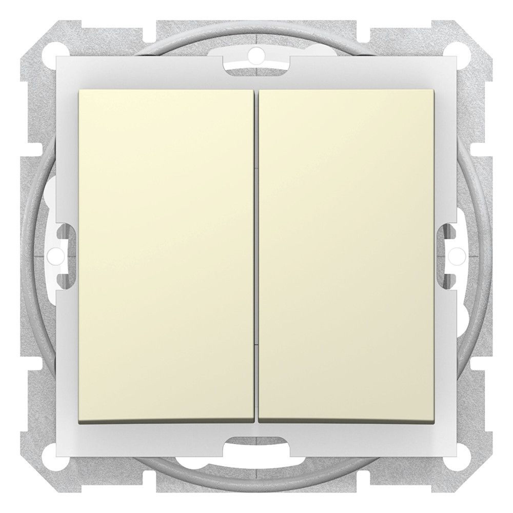 SE Sedna Беж Выключатель 2-клавишный 10А, IP44 (сх.5) SDN0300447