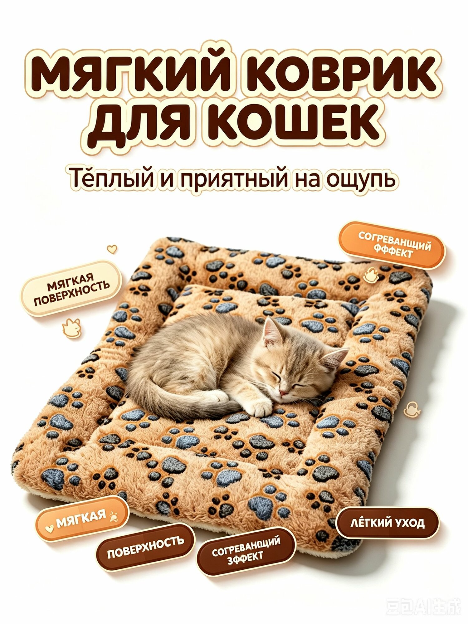Теплый теплый матрас для домашних животных осенью и зимой , Размер: 60*40 см