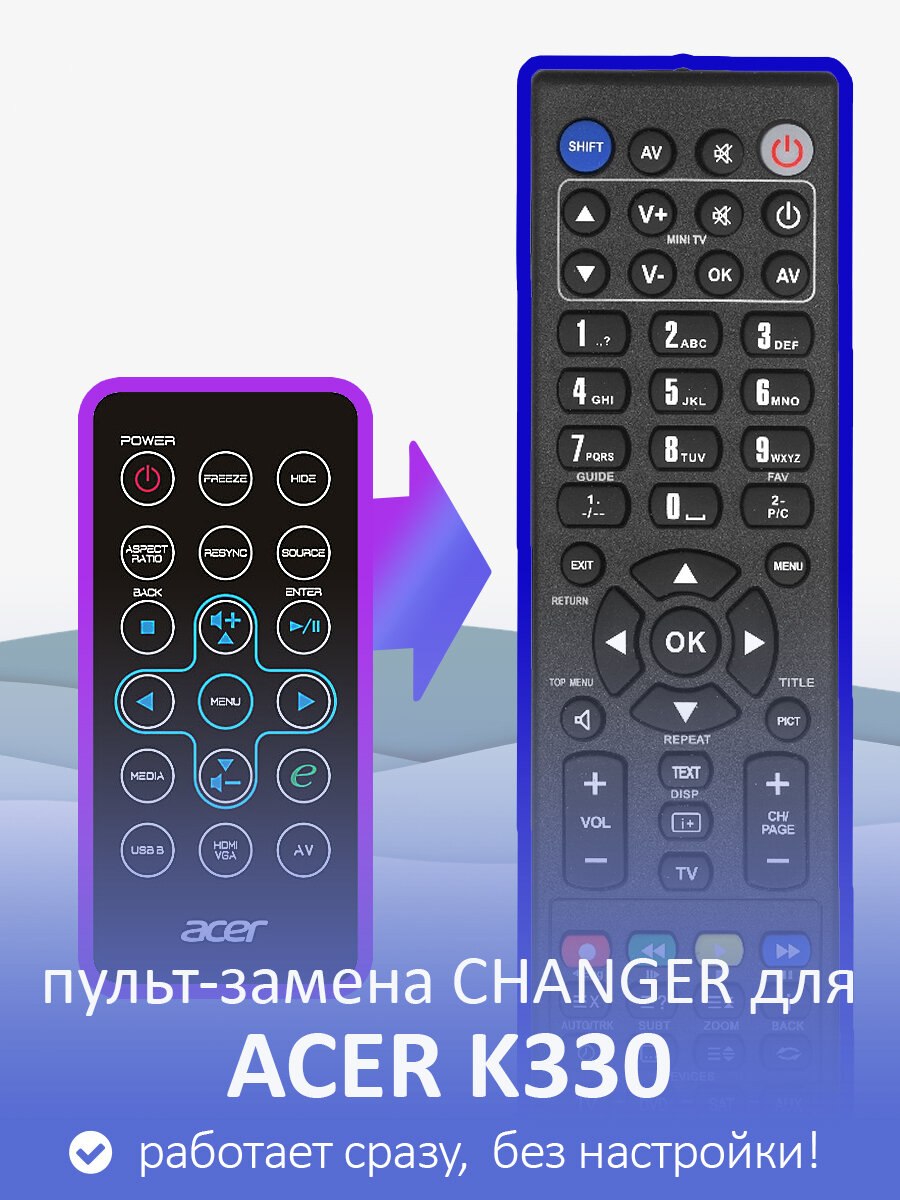 Пульт-замена для ACER K330