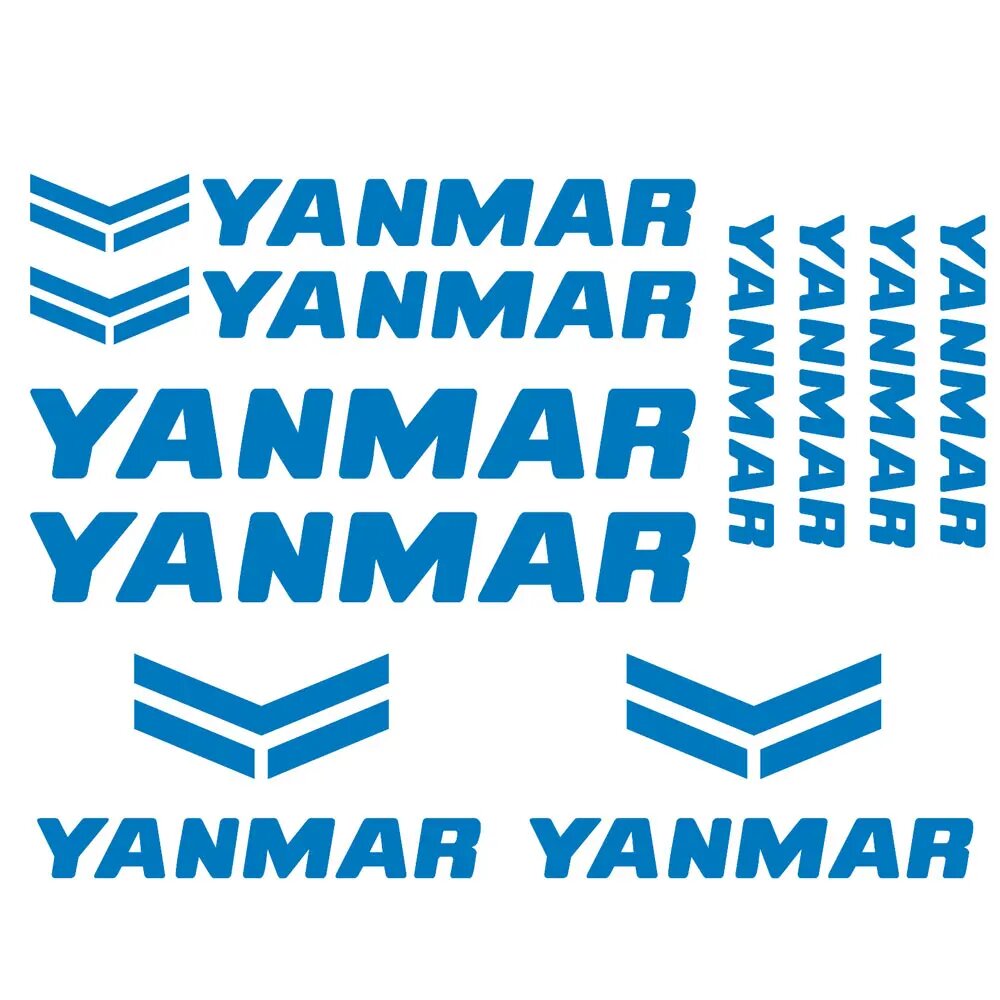Наклейка на двигатель Yanmar Красный