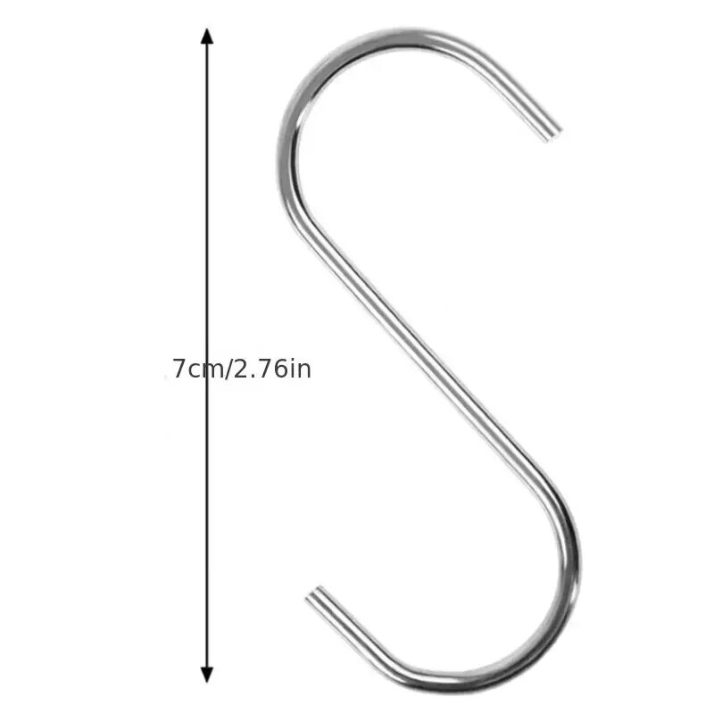 С-образные крючки из нержавеющей стали 10pcs 7cm G1797B