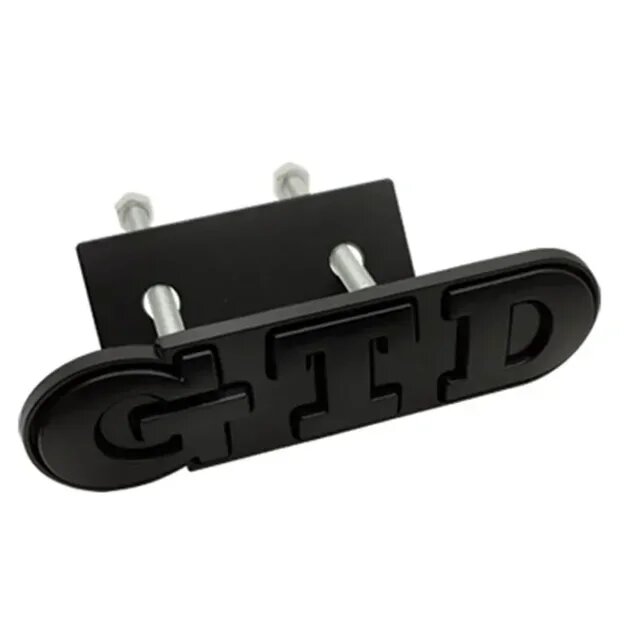 3D металлическая наклейка с эмблемой передней решетки GTD для VW Polo Golf 5 6 7 CC Passat black
