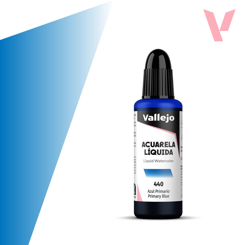Жидкая акварель Vallejo Acuarela Liquida №440 Primary Blue 32мл