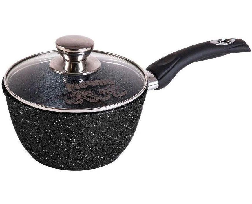 Ковш Мечта Гранит Black 1,7л со стеклянной крышкой, арт. 82802