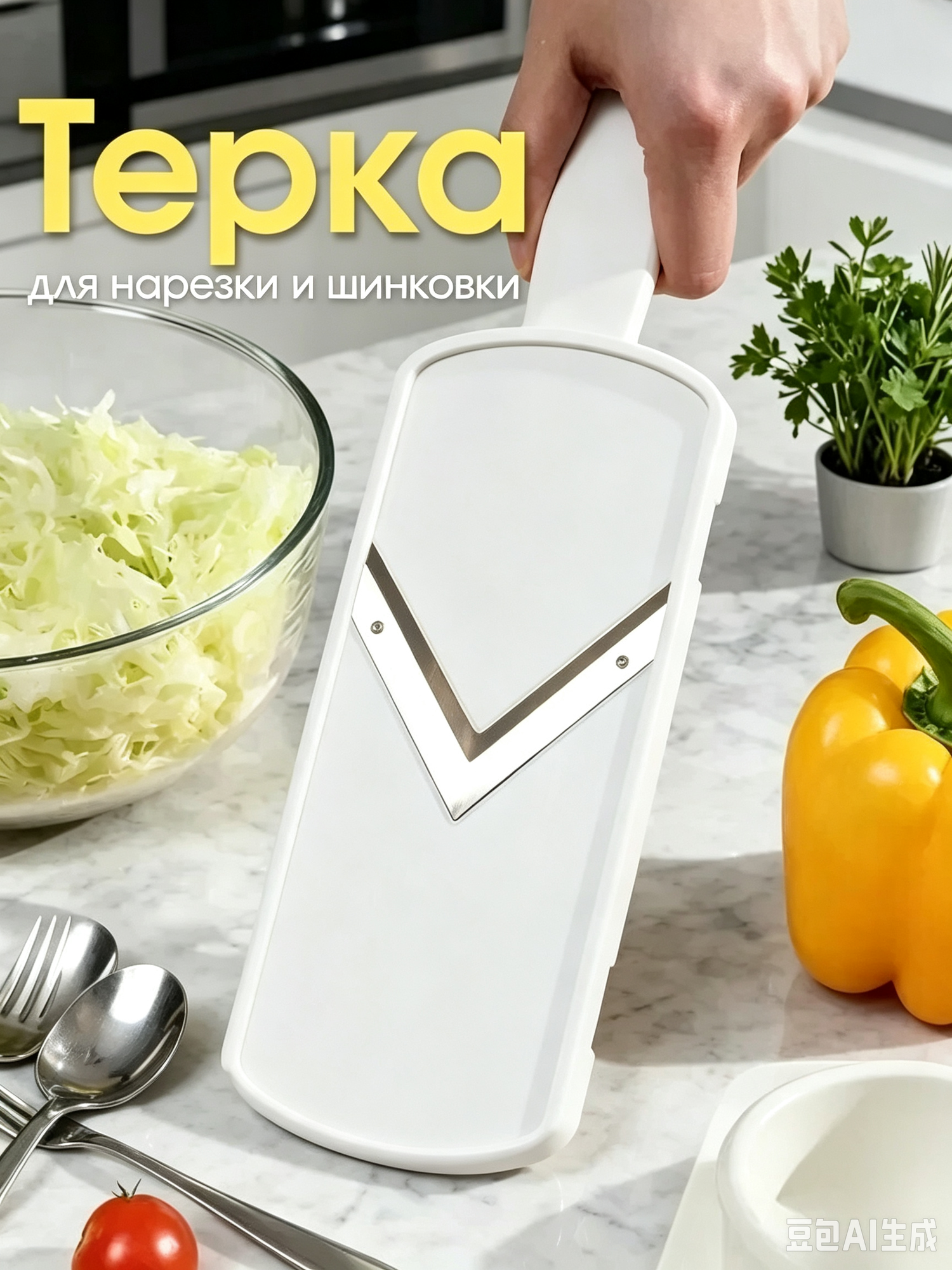 Овощная тёрка для шинковки капусты, ручной инструмент для измельчения овощей на салат