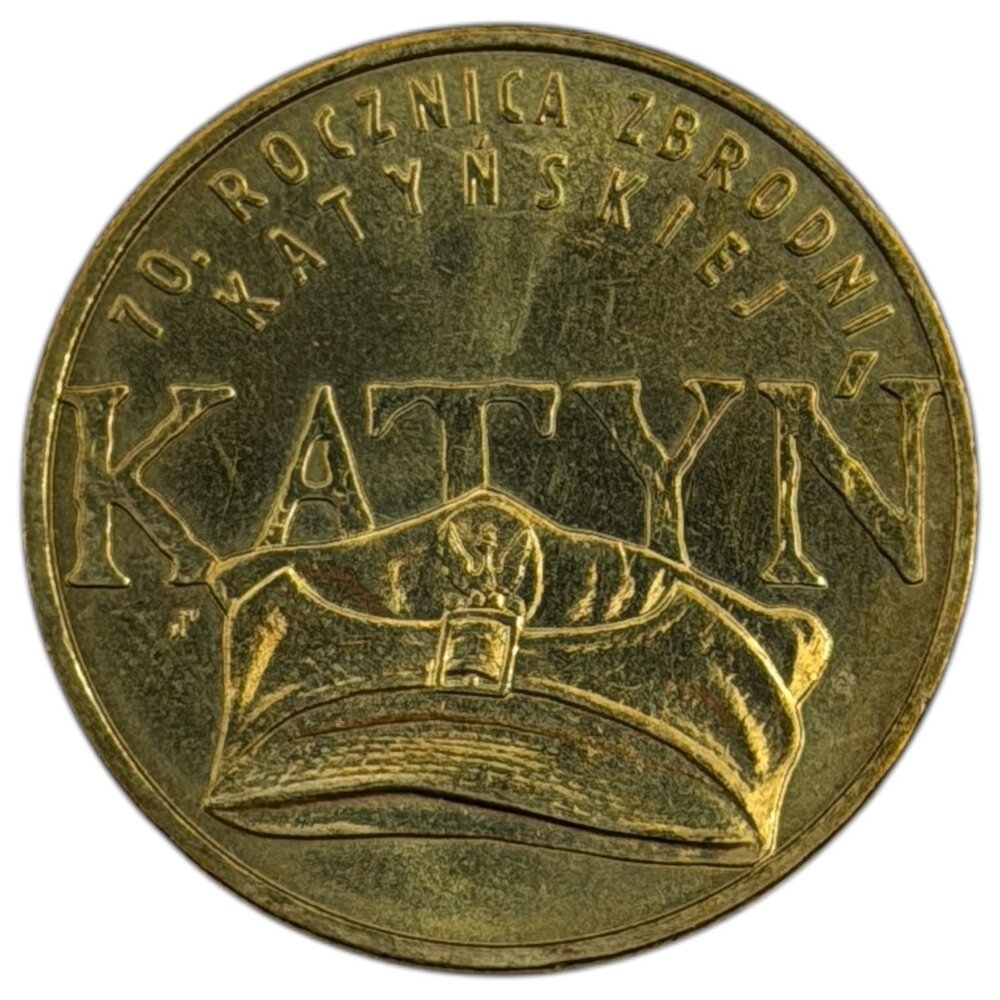 Польша 2 злотых 2010 г. (70 лет расстрелу в Катыни)