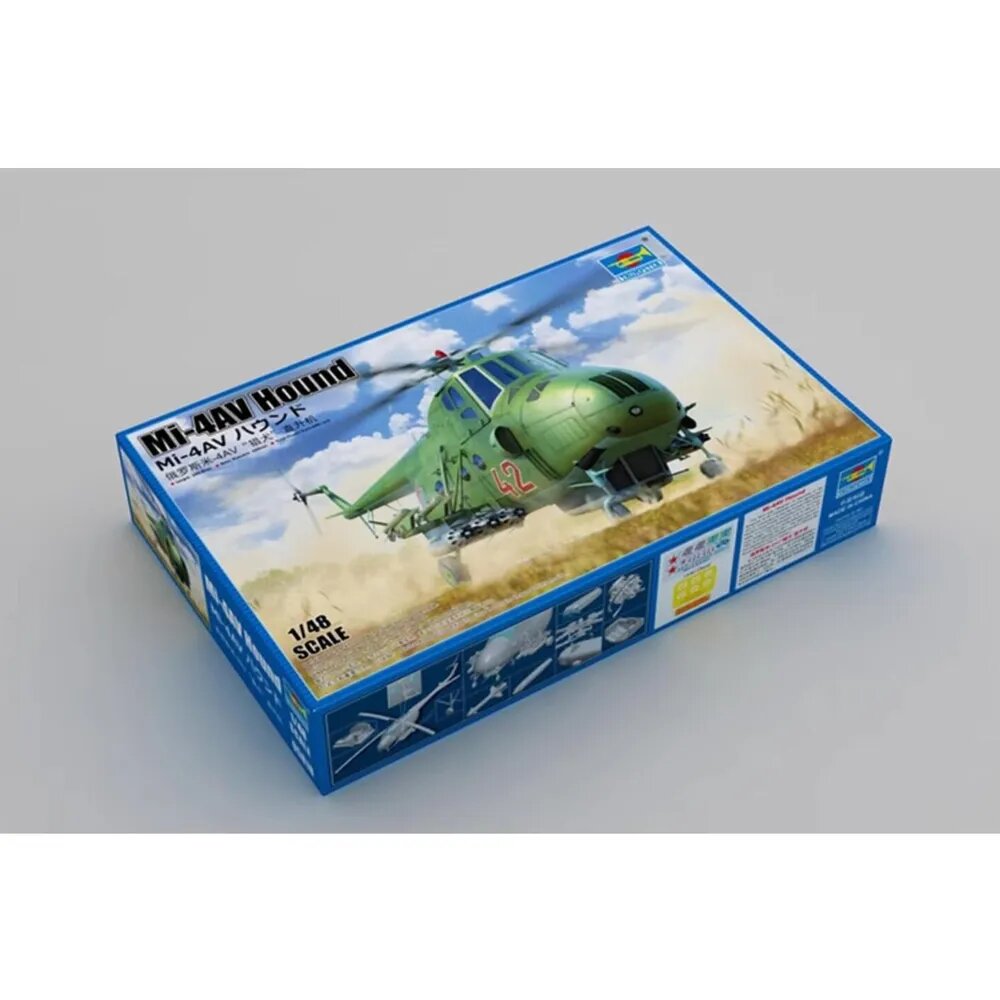 Сборная модель вертолёта Ми-4АВ «Гончая» 1/48
