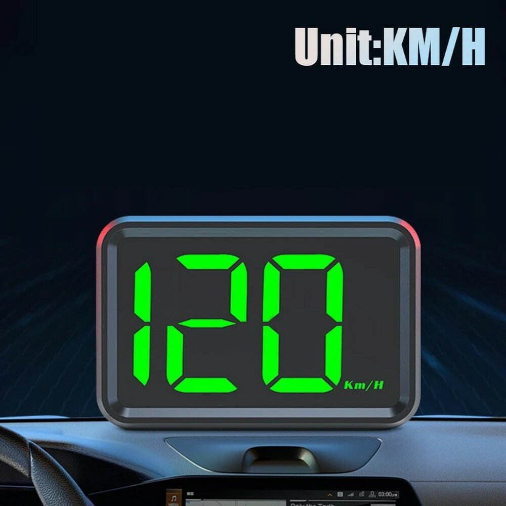 Цифровой GPS-спидометр автомобильный HUD на лобовое стекло, LED дисплей, для легковых и грузовиков