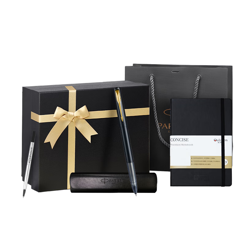 Подарочный набор Parker Signature черная ручка с звездой 0.7 мм для офиса Цвет：Weiya XL Phantom Night Black Ballpoint