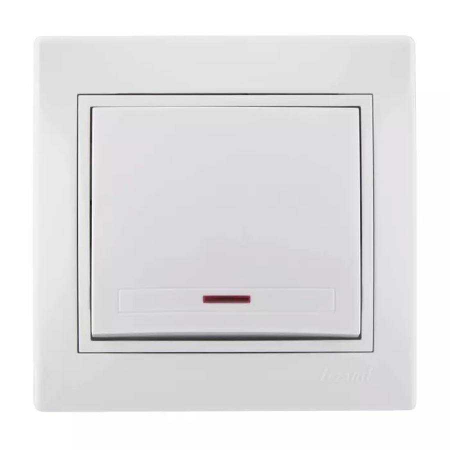 Выключатель с индикатором белый Lezard Mira 701-0202-111