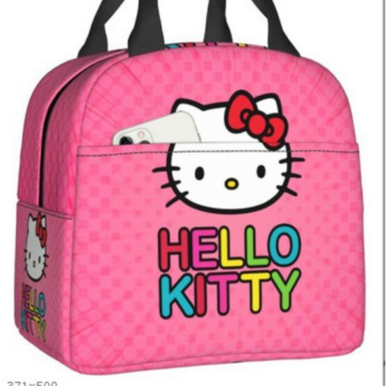 Сумка для ланча Hello Kitty, термоизолированная, полиэстер + алюминиевая фольга, 20x21x11.5 см, 100 г