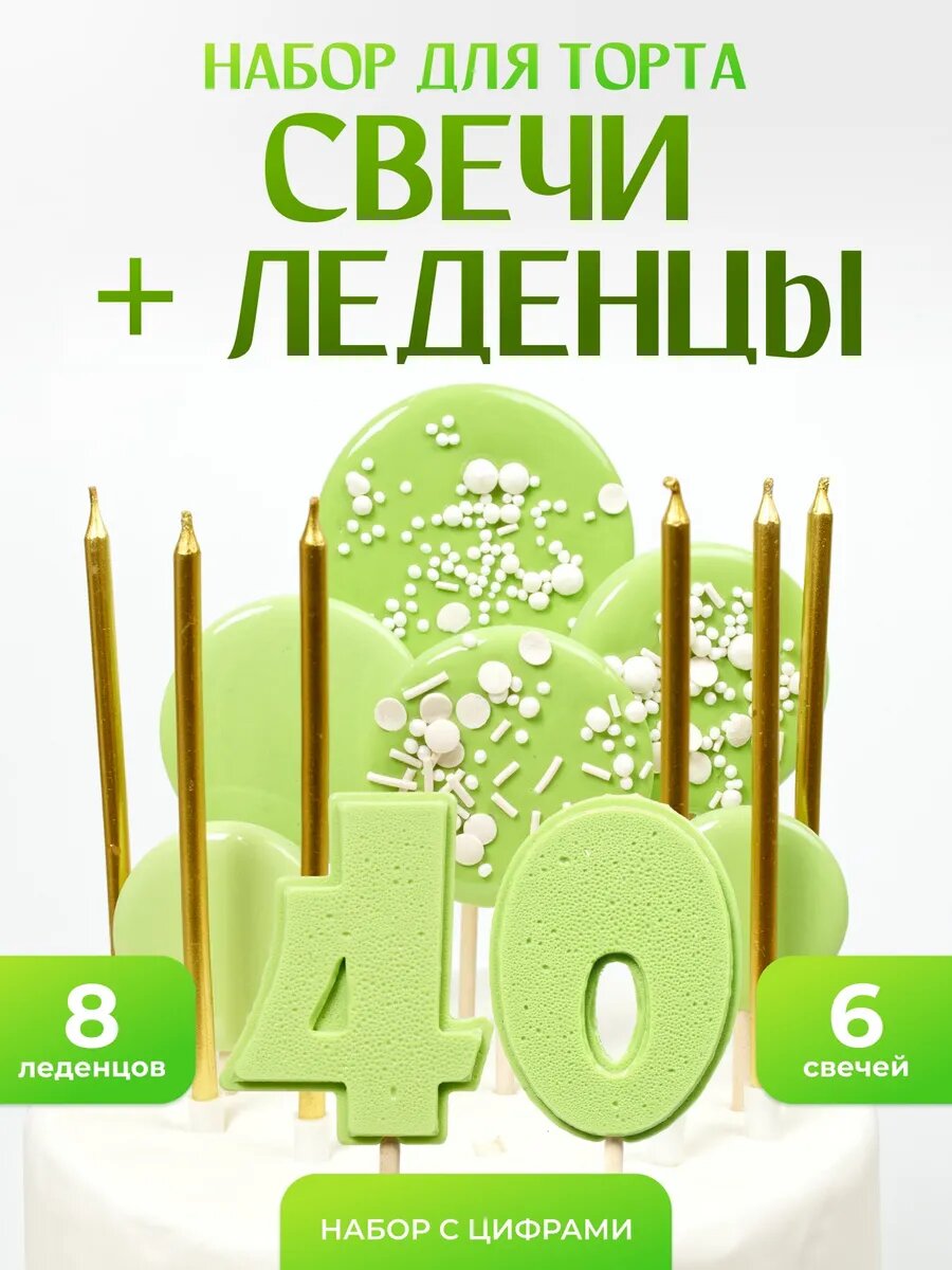 Свечи для торта. Цифра 40