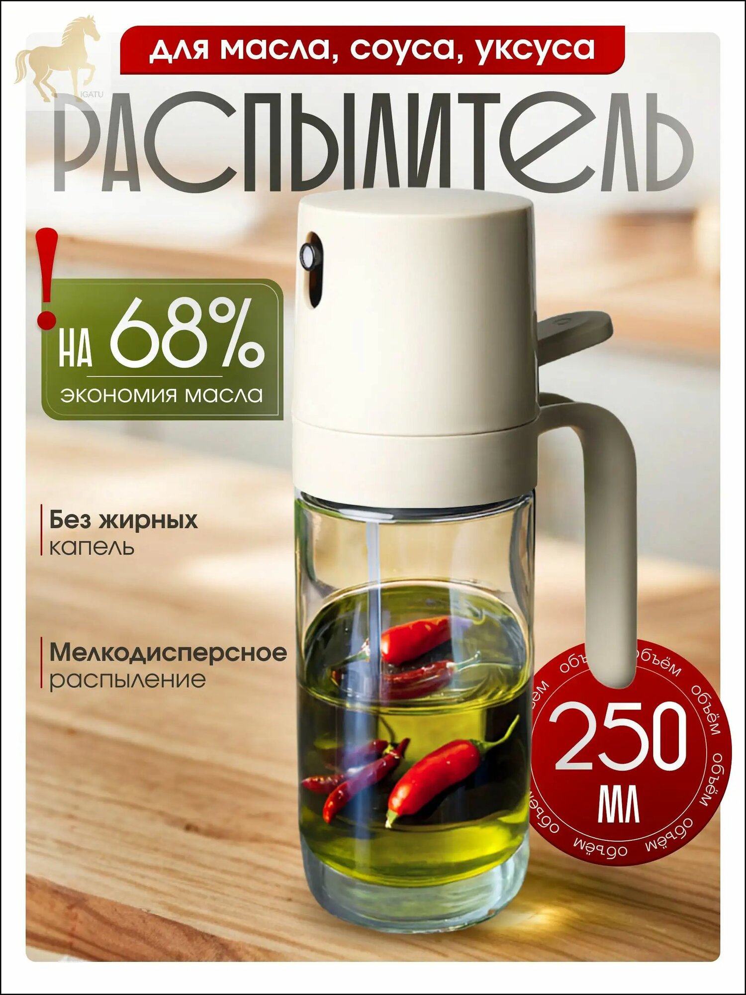 Емкость для масла 250 мл 1 шт боросиликатное стекло, Ёмкости для жидких специй