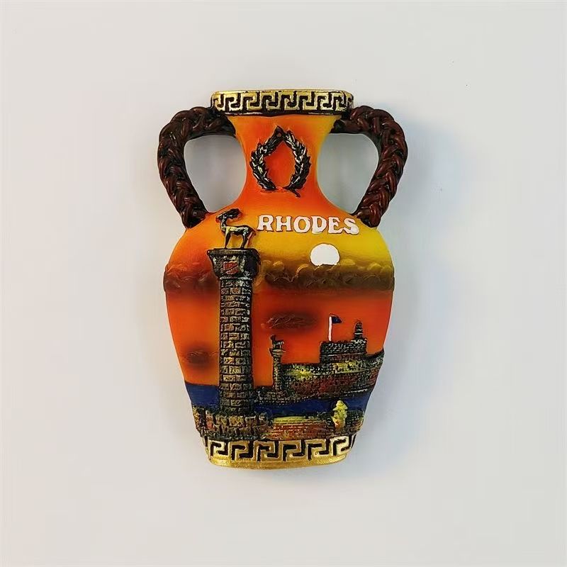 Магнит на холодильник Греция Родос Эгейское море 3D