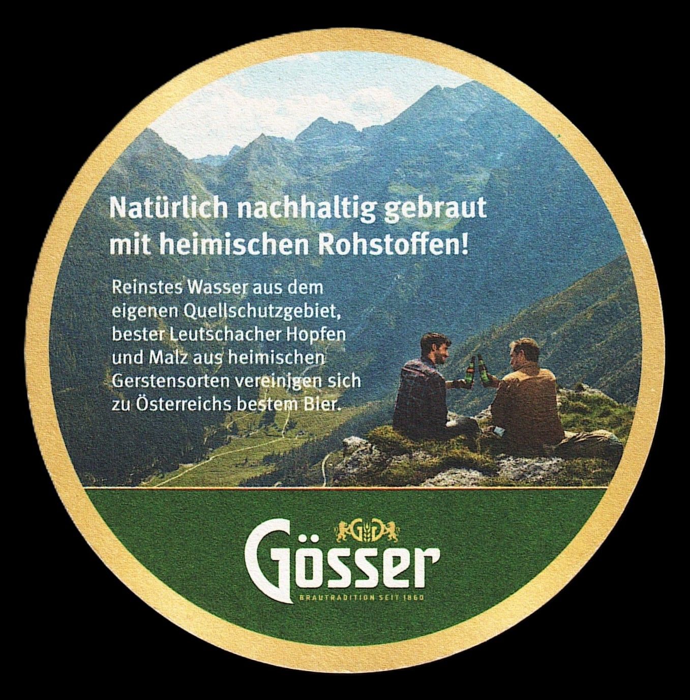 Бирдекель (костер) Gosser Naturlich Австрия (подставка под пивной бокал)