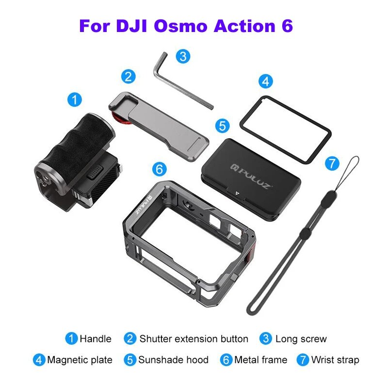 PULUZ Клетка для DJI Osmo Action 6