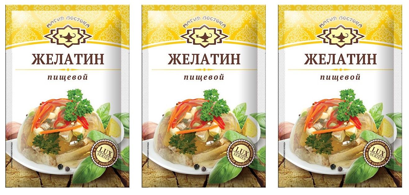 Магия востока Желатин пищевой, 50 гр, 3 шт /