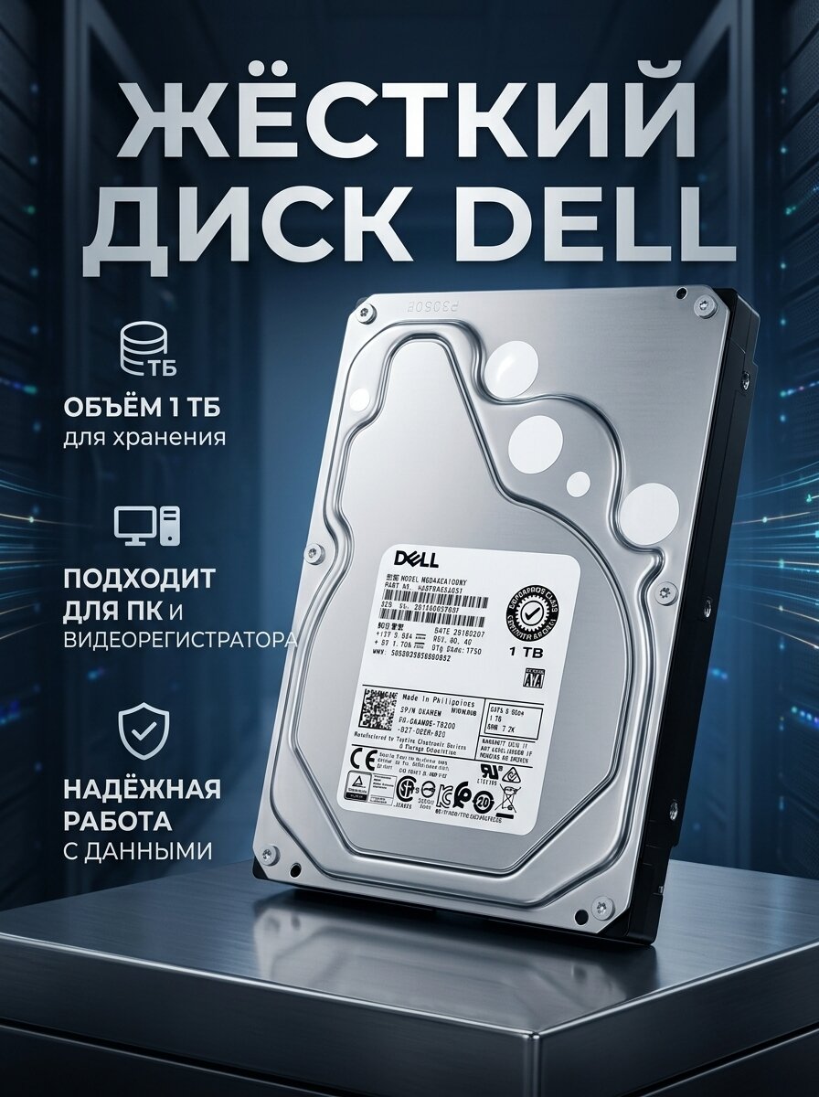 Жесткий диск 1 ТБ DELL (TOSHIBA) SATA 3.5