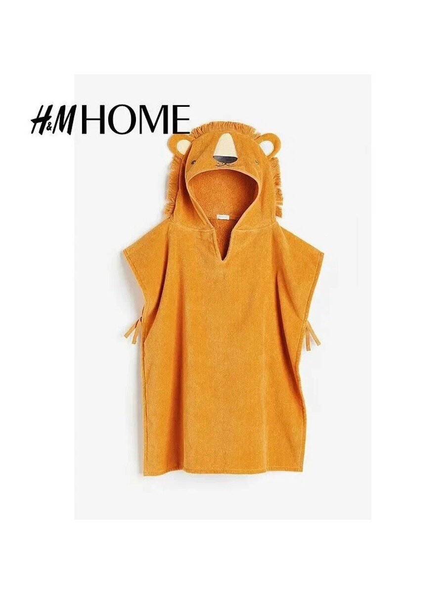 Полотенце детское h&m kids' hooded, Хлопок, 70x130 см, оранжевый