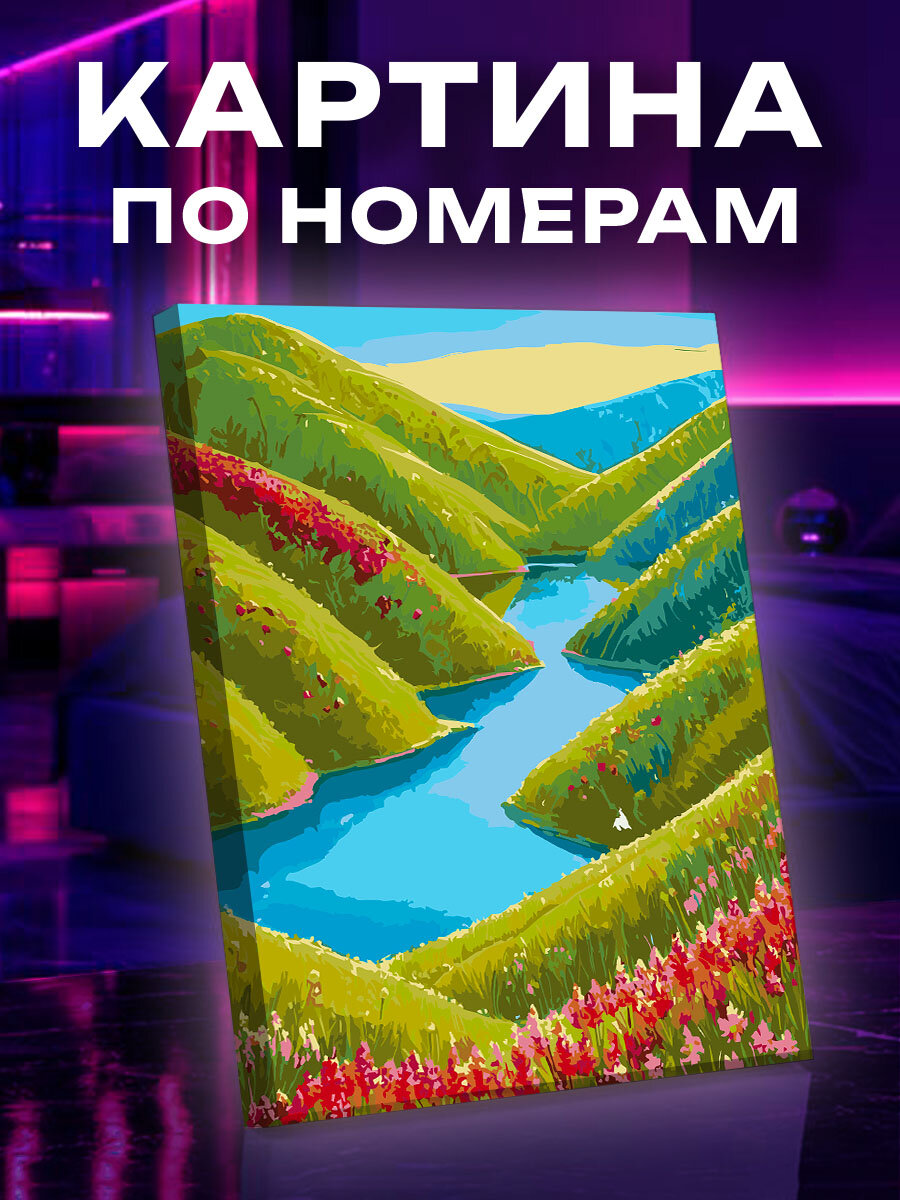 Картина по номерам Летний пейзаж с озером