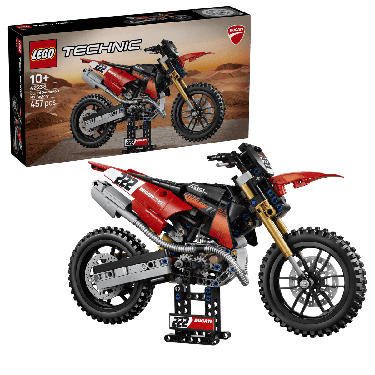 Конструктор LEGO Technic Ducati Desmo 450 Motorcycle 42238, 457 деталей, от 10 лет