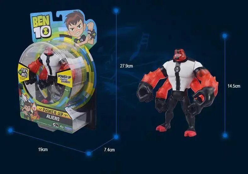 Playmates Toys Power Up Action Figure Анимационная модель Фигурка, со светом и звуками, Подходит для детей старше 4 лет