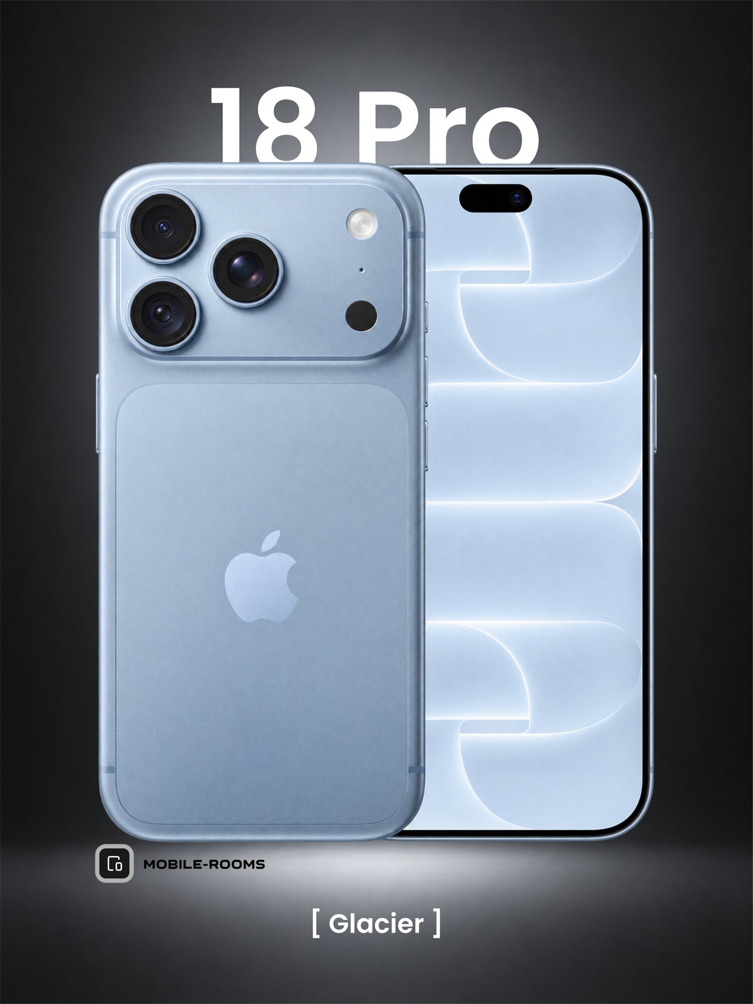 Смартфон Apple iPhone 18 Pro 1TB eSIM A20 Pro Glacier (Голубой)