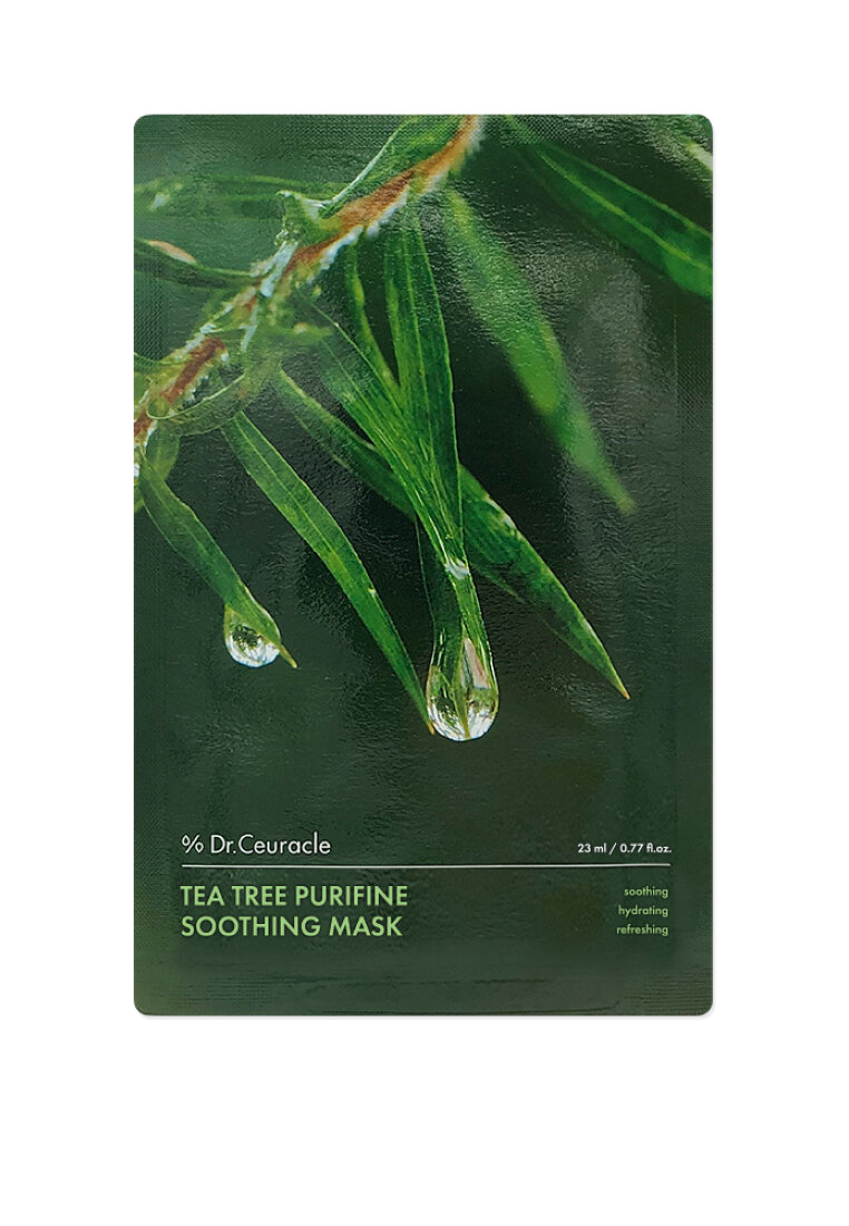 Dr.Ceuracle Успокаивающая тканевая маска для лица "Чайное дерево" Tea Tree Purifine Soothing Mask 1шт