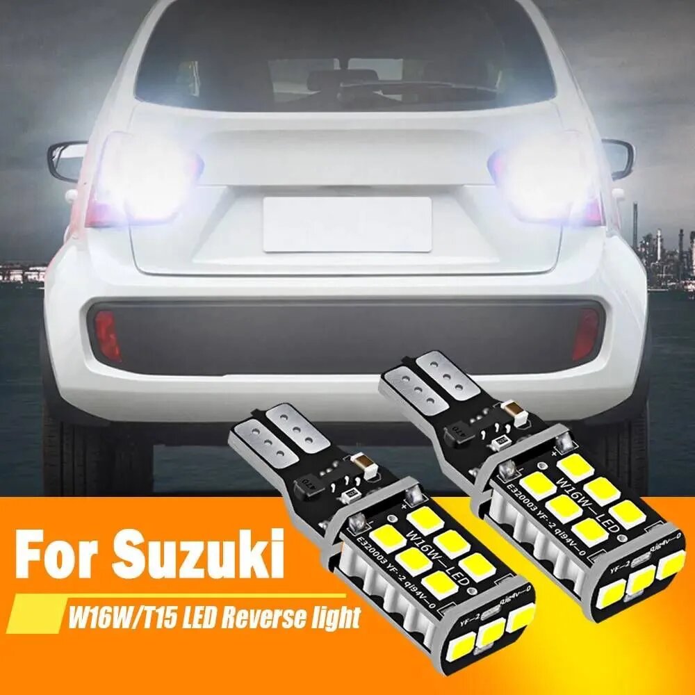 Лампа автомобильная T15, W16W, 11 шт. арт. Для For Suzuki Grand Vitara ,1998-2015 Ignis 3 , Swift 5, mk5 , SX4 , W16W-T15 Светодиодная сигнальная лампа заднего хода
