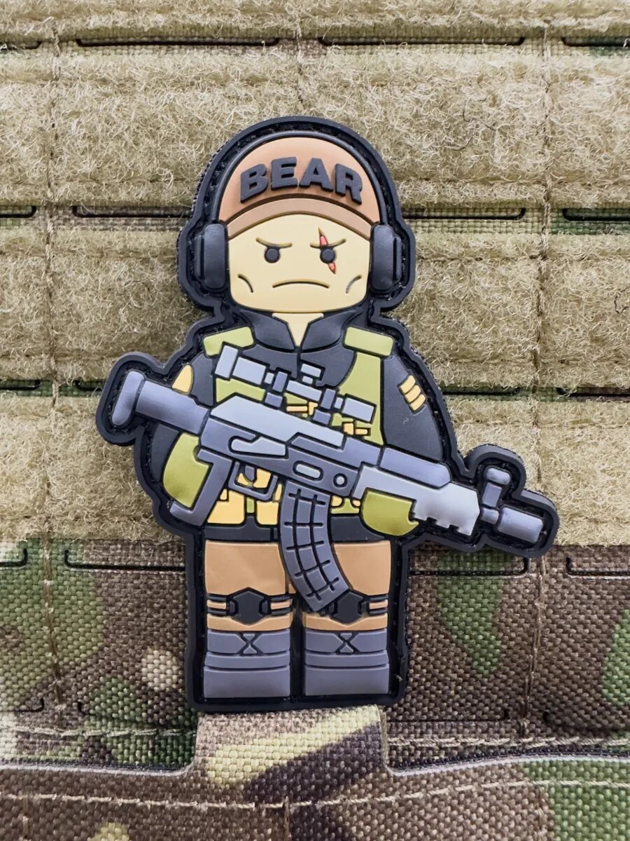 Патч "Brick Operator боец Bear" Пвх 8см — фото 1