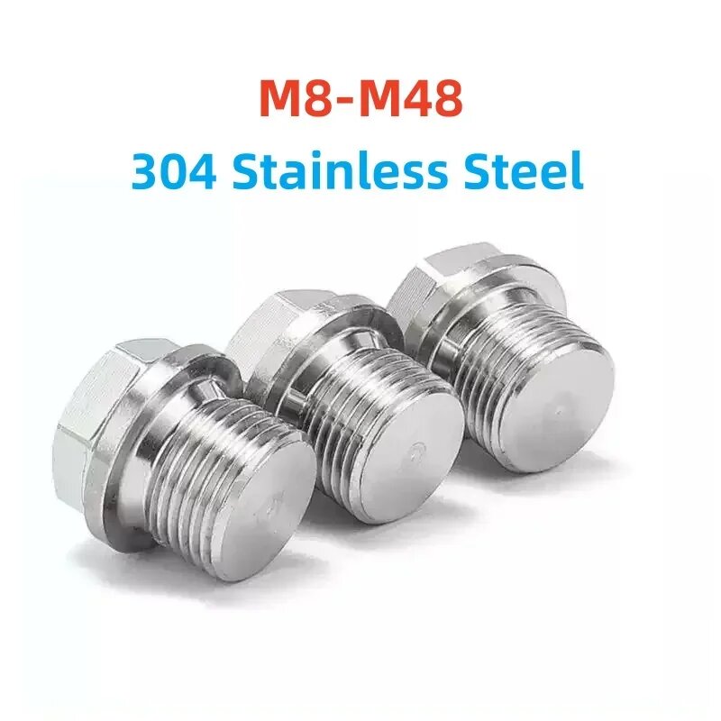 Шестигранные заглушки из нержавеющей стали M8-M48 M14x1.5-1pcs