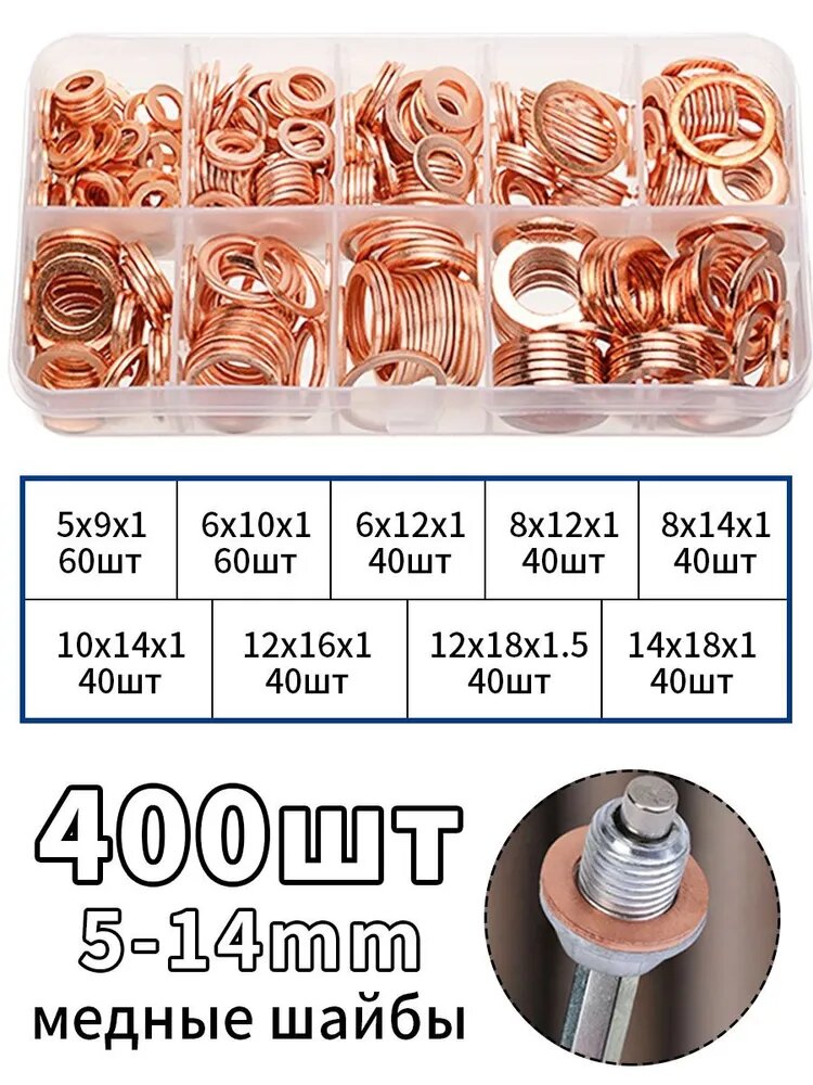 Шайба Плоская, DIN125, 400 шт, 288 г