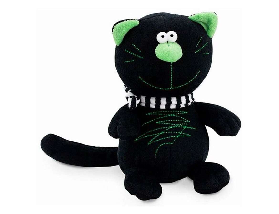 Игрушка мягкая Orange Toys "Кот Батон черный", размер 20 см