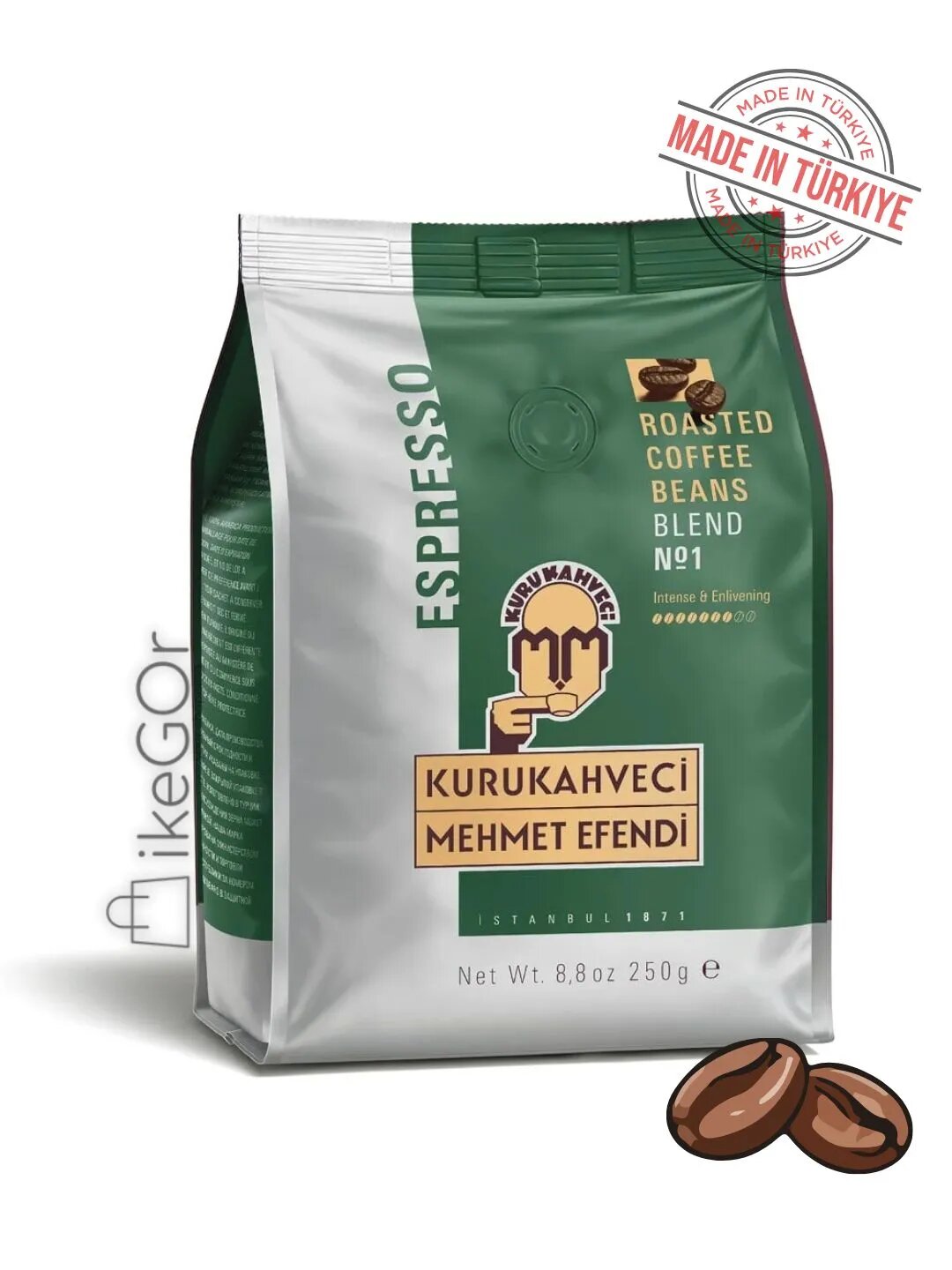Турецкий кофе Mehmet Efendi в зернах ESPRESSO 250 гр