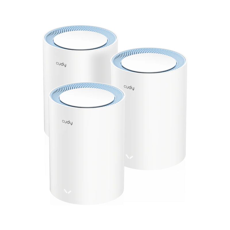 Бесшовный Mesh роутер Cudy M1200(3-Pack) AC1200 10/100BASE-TX белый (упак:3шт)