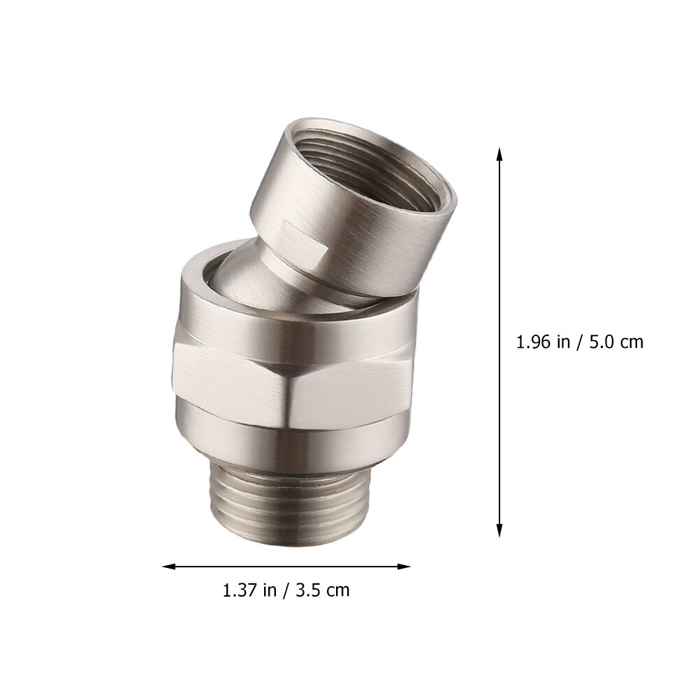 1Pc Соединитель Для Душа С Вращающимся Дизайном Серебристый 5X3.5Cm