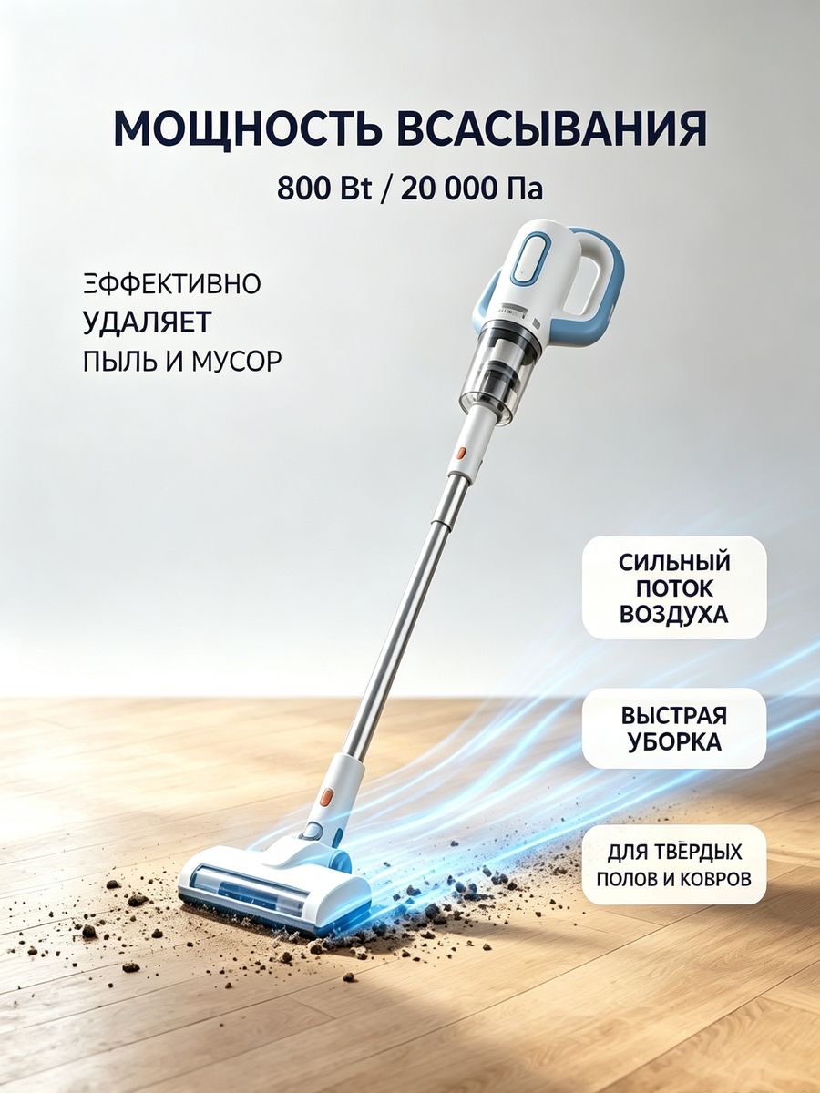 Пылесос вертикальный для дома проводной - ручной мощный, для мебели