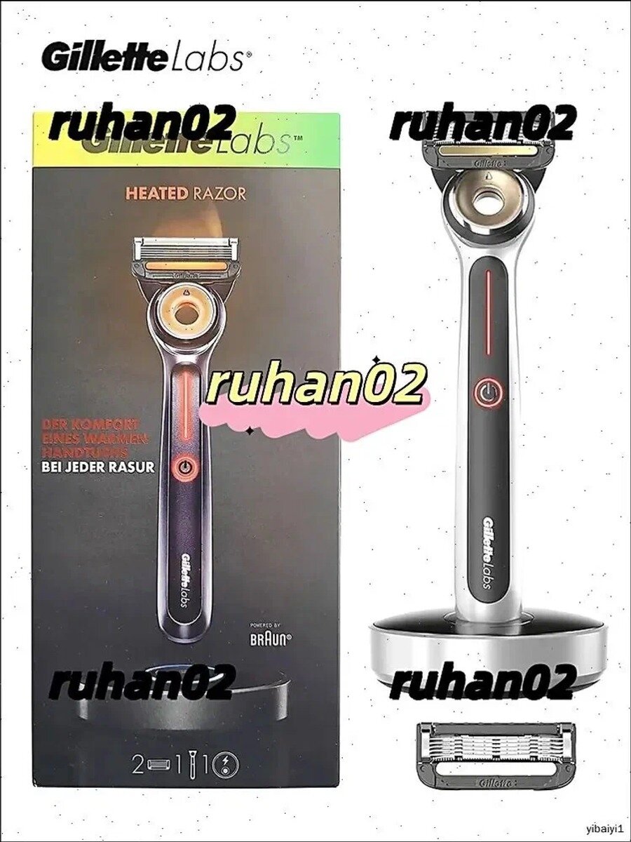 Бритва с подогревом Labs Heated Razor, 5 лезвий, 2 кассеты, мужская, многоразовая