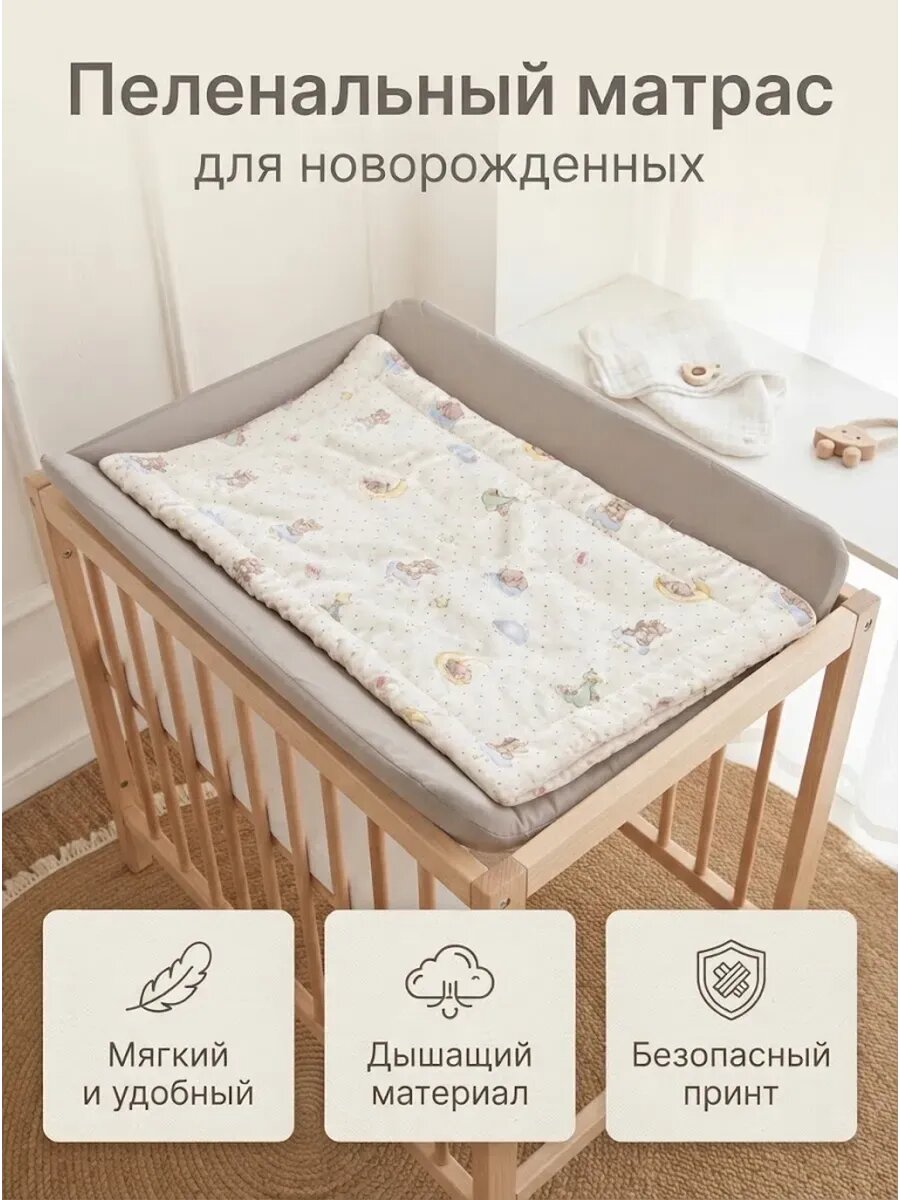 Пеленальный матрас 70x50 см, хлопок