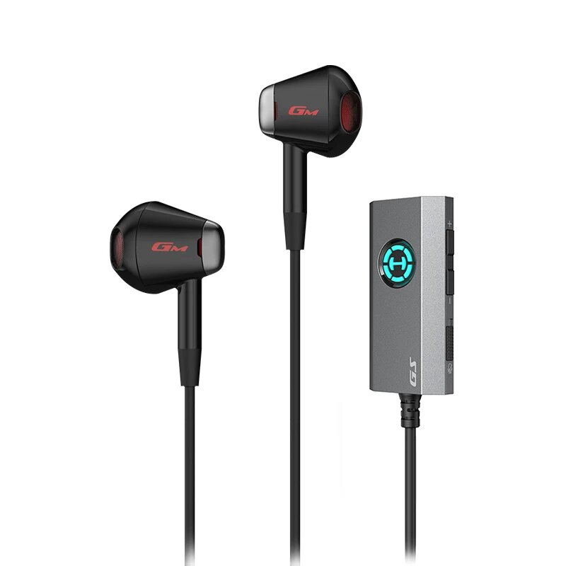 Edifier USB Sound Card Игровые Наушники Полу-Вкладыш Черные для ПК и Мобильных Игр, Третья Генерация