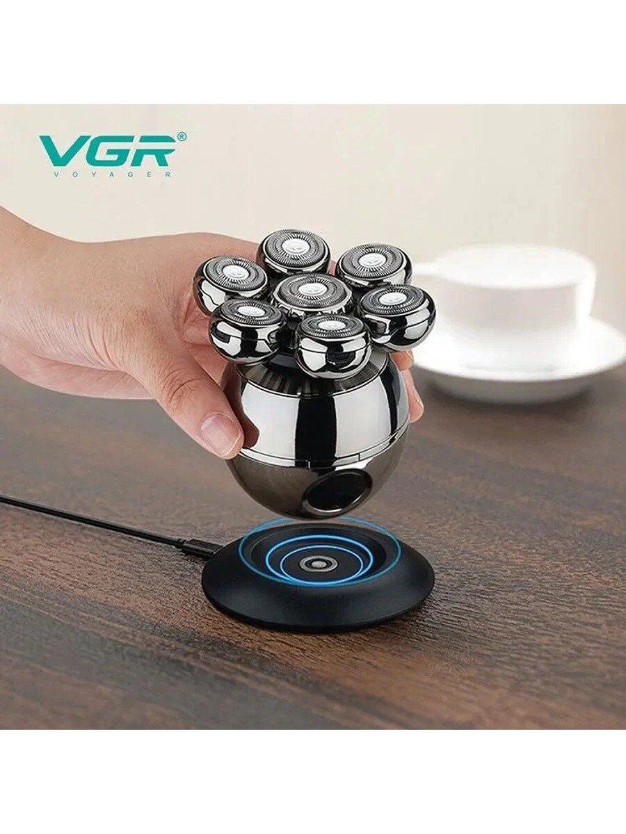 VGR Электробритва V-315, серебристый, Тип бритвы Роторная, Количество бритвенных головок 7