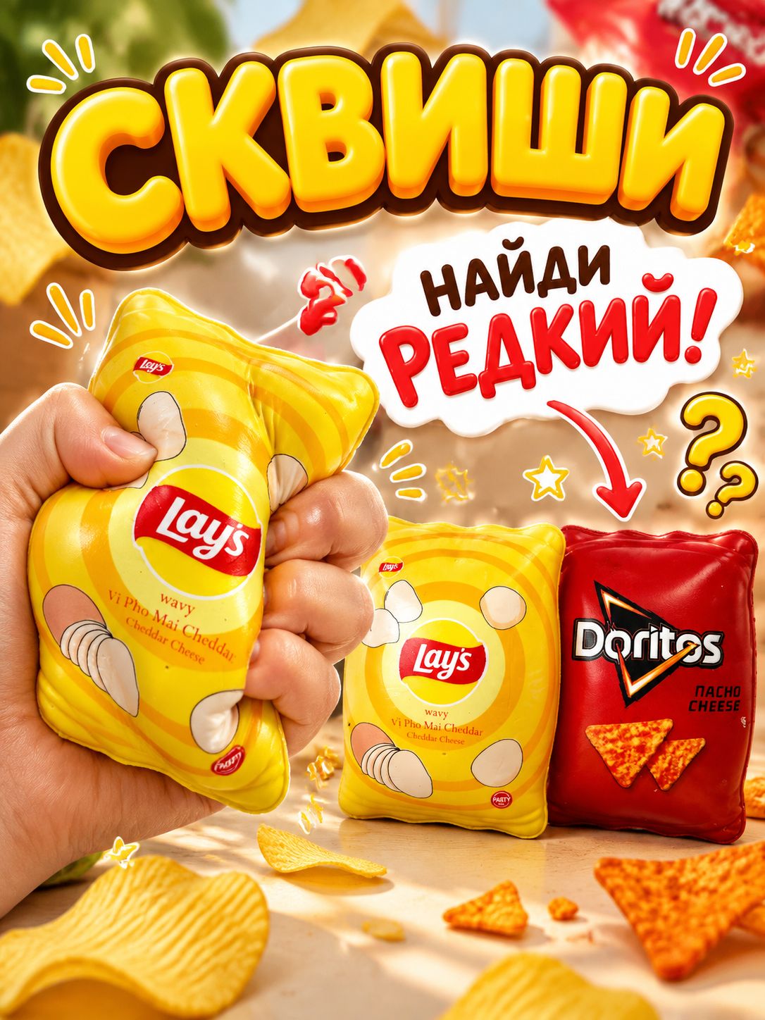 Сквиш Чипсы / Lays, Doritos / с запахом