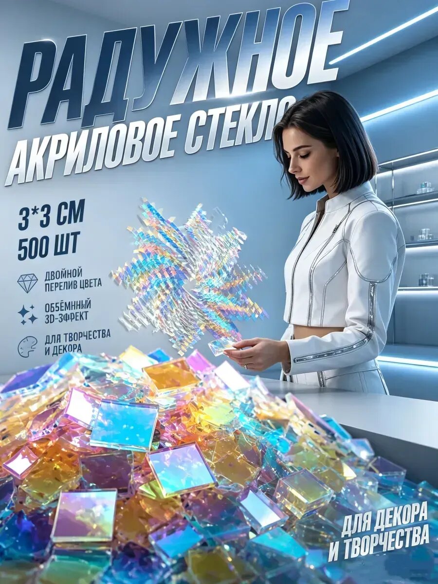 Радужное акриловое стекло