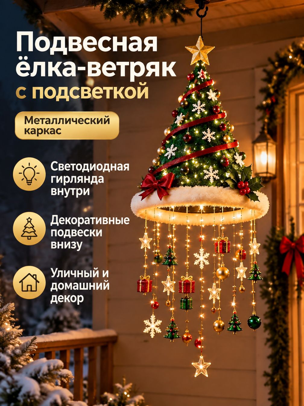 Елочные украшения 30 см зеленый 1 шт