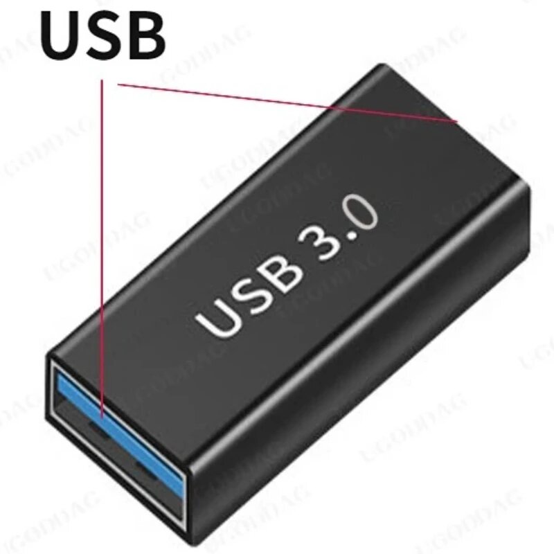 Адаптер USB 3.0 A female to A female, черный