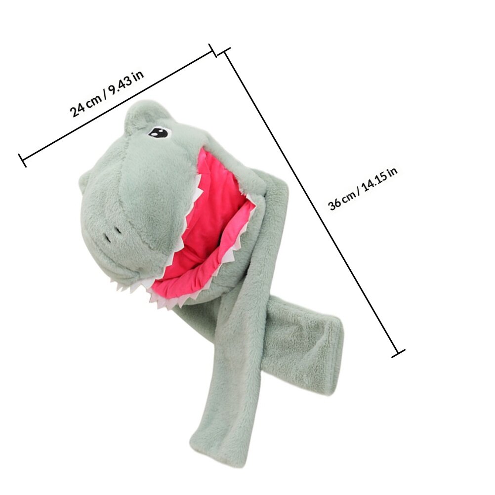 Lovely Dinosaur Hat With Scarf Perfect For Masquerade Parties And Festivals 36X24Cm