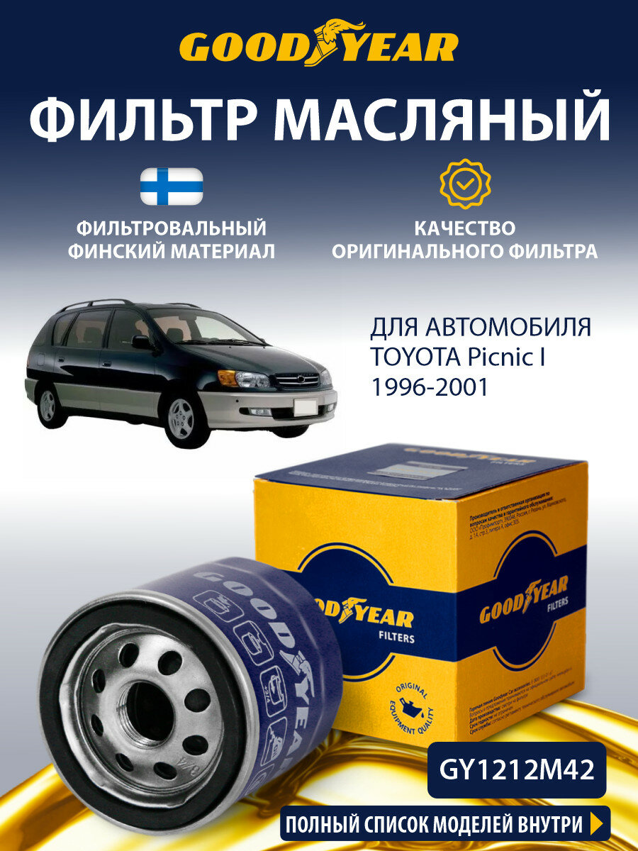 Фильтр масляный TOYOTA Picnic 1 (Тойота Пикник 1 2.0) 1996-2001